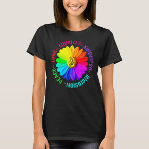 Liefde Vredesgevoel Gelijkheid voor gelijkheidsgev T-shirt