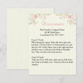 Liefde & Vredesroze Floral Wedding Direction Card Informatiekaartje (Voorkant / Achterkant)