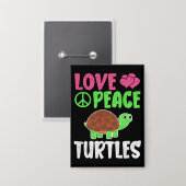 Liefde Vredesschildpadden Schattigee Zoo Dieren Sc Button (Voorkant / Achterkant)