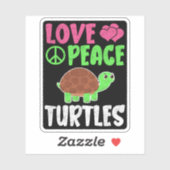 Liefde Vredesschildpadden Schattigee Zoo Dieren Sc Sticker (Vel)
