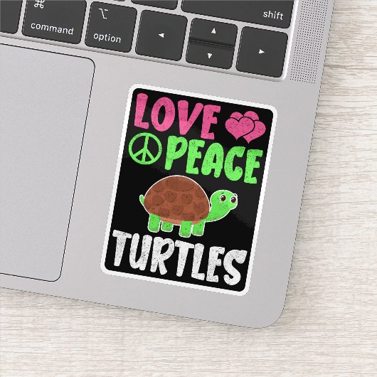Liefde Vredesschildpadden Schattigee Zoo Dieren Sc Sticker (Detail)