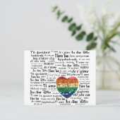 Liefde vreemde talen briefkaart (Staand voorkant)