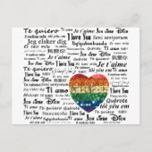 Liefde vreemde talen briefkaart (Voorkant)
