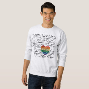 Liefde vreemde talen mannen sweatshirt