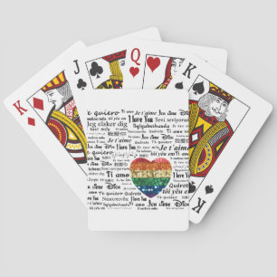 Liefde vreemde talen pokerkaarten