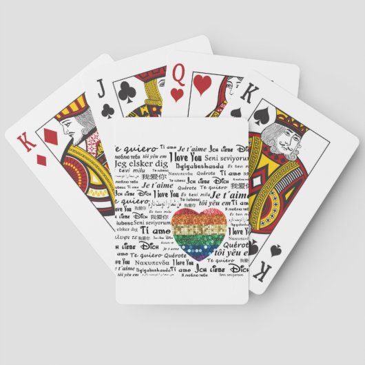 Liefde vreemde talen pokerkaarten (Achterkant)
