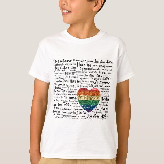 Liefde vreemde talen t-shirt (Voorkant)