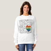 Liefde vreemde talen vrouwen sweatshirt (Voorkant volledig)