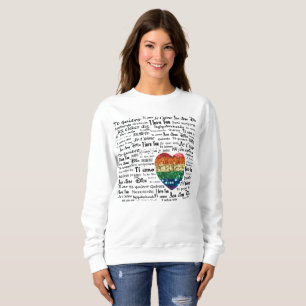 Liefde vreemde talen vrouwen sweatshirt