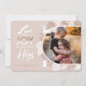 Liefde Vreugde & Duurzame Knuffels Bosdieren Boog Feestdagenkaart (Voorkant)