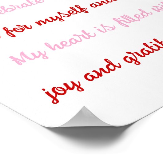 Liefde, vreugde en dankbaarheid poster (Hoek)