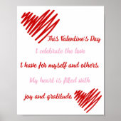 Liefde, vreugde en dankbaarheid poster (Voorkant)