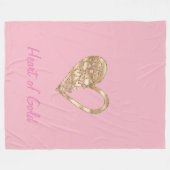 Liefde, vreugde en hart van goud fleece deken (Voorkant (Horizontaal))