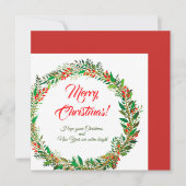 Liefde, vreugde en kerstmis feestdagenkaart (Voorkant)