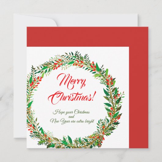 Liefde, vreugde en kerstmis feestdagenkaart (Voorkant)