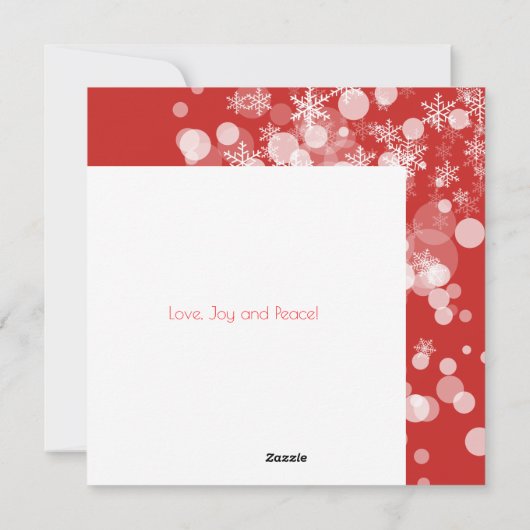 Liefde, vreugde en kerstmis feestdagenkaart (Achterkant)