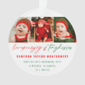 Liefde vreugde en kleine Kisses Baby's eerste Kers Ornament (voorkant)