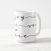 Liefde, vreugde en vrede | Elegant handschrift vak Koffiemok (Voorkant rechts)