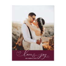 Liefde & Vreugde | Kerst Typografie Foto Ansichtka