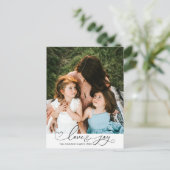 Liefde & Vreugde | Kerst Typografie Foto Briefkaar Briefkaart (Staand voorkant)