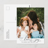 Liefde & Vreugde | Kerst Typografie Foto Briefkaar Briefkaart (Voorkant / Achterkant)