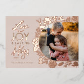 Liefde Vreugde & Langdurige Knuffels Bosdieren Boo Folie Feestdagenkaart