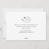 Liefde & vreugde moderne grappige moppige katten c feestdagenkaart (Achterkant)