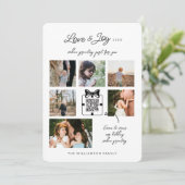 Liefde & vreugde Moderne Minimale QR-code Video Be Feestdagenkaart (Staand voorkant)