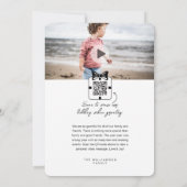 Liefde & vreugde Moderne Minimale QR-code Video Be Feestdagenkaart (Achterkant)