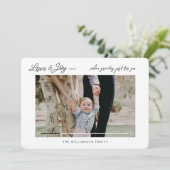 Liefde & Vreugde Moderne Minimalistische QR Code V Feestdagenkaart (Staand voorkant)