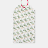 Liefde & Vreugde Vakantie Groen Kerstmis Cadeaulabel (Achterkant)