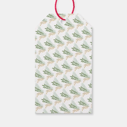 Liefde & Vreugde Vakantie Groen Kerstmis Cadeaulabel (Achterkant)