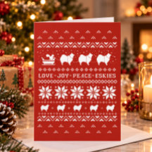Liefde Vreugde Vrede Eskies Schattige Honden Kerst