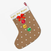 Liefde Vreugde Vrede Grote Kerstsok (Achterkant (Hangend))