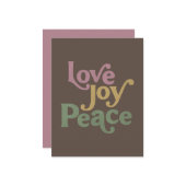 Liefde Vreugde Vrede Notitiekaartje (Voorkant / Achterkant in situ)