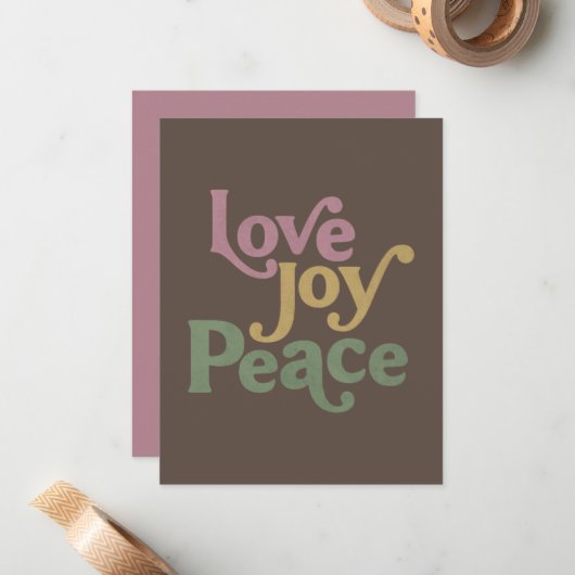Liefde Vreugde Vrede Notitiekaartje (Voorkant / Achterkant in situ)