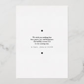 LIEFDE VREUGDE & VREDE Prettig Kerstfeest Folie Feestdagenkaart (Achterkant)