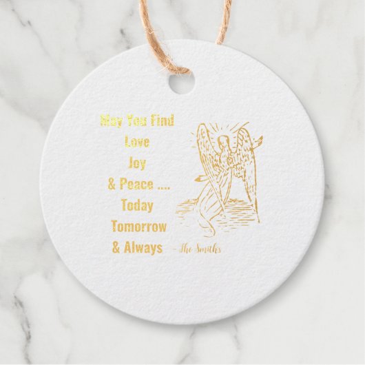 Liefde Vreugde Vrede Wensen Bedankjes Labels (Voorkant)