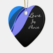 Liefde, vreugde, vredesversiering keramisch ornament (Links)