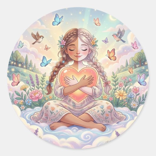 Liefde & Vriendelijkheid Esthetiek Ronde Sticker (Voorkant)
