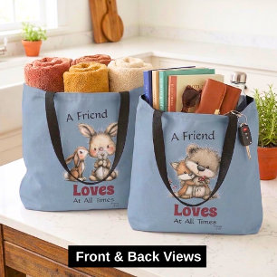 Liefde Vriendschap Schattige Vos Beer Tote Bag