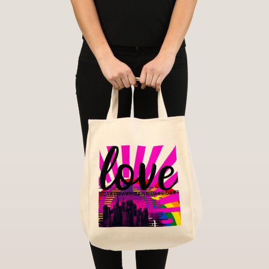 LIEFDE Vrijdag grote stad mode Tote Bag (Voorkant (product))
