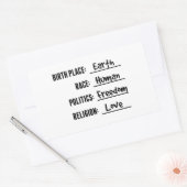 LIEFDE & VRIJHEID STICKER (Envelop)