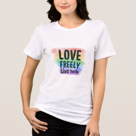 Liefde Vrijuit Leef Stoutmoedig - Pride Grafisch T Tri-Blend Shirt