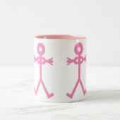 Liefde Vrouwen Roze 2006 Icon Art Tweekleurige Koffiemok (Center)