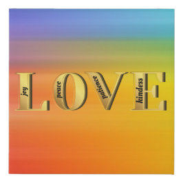 LIEFDE-Vruchten van Gods Geest Christelijk Geloof Imitatie Canvas Print