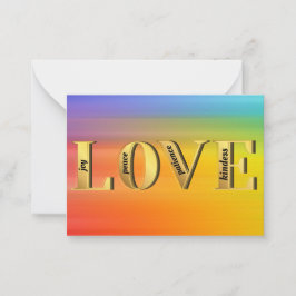 LIEFDE-Vruchten van Gods Geest Christelijk Geloof Notitiekaartje