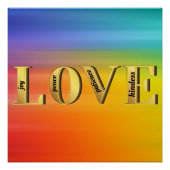 LIEFDE-Vruchten van Gods Geest Christelijk Geloof Perfect Poster (Voorkant)