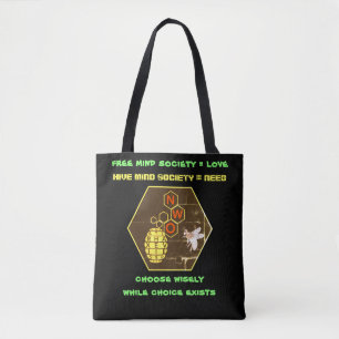 Liefde vs Behoefte (zwart) Tas