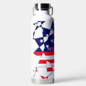 Liefde VS: Land van Liefde Verblijf. Gehydrateerd  Waterfles (Voorkant)